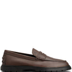 Mocassini con logo goffrato in marrone Tod's - uomo 