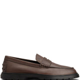 Mocassini con logo goffrato in marrone Tod's - uomo 
