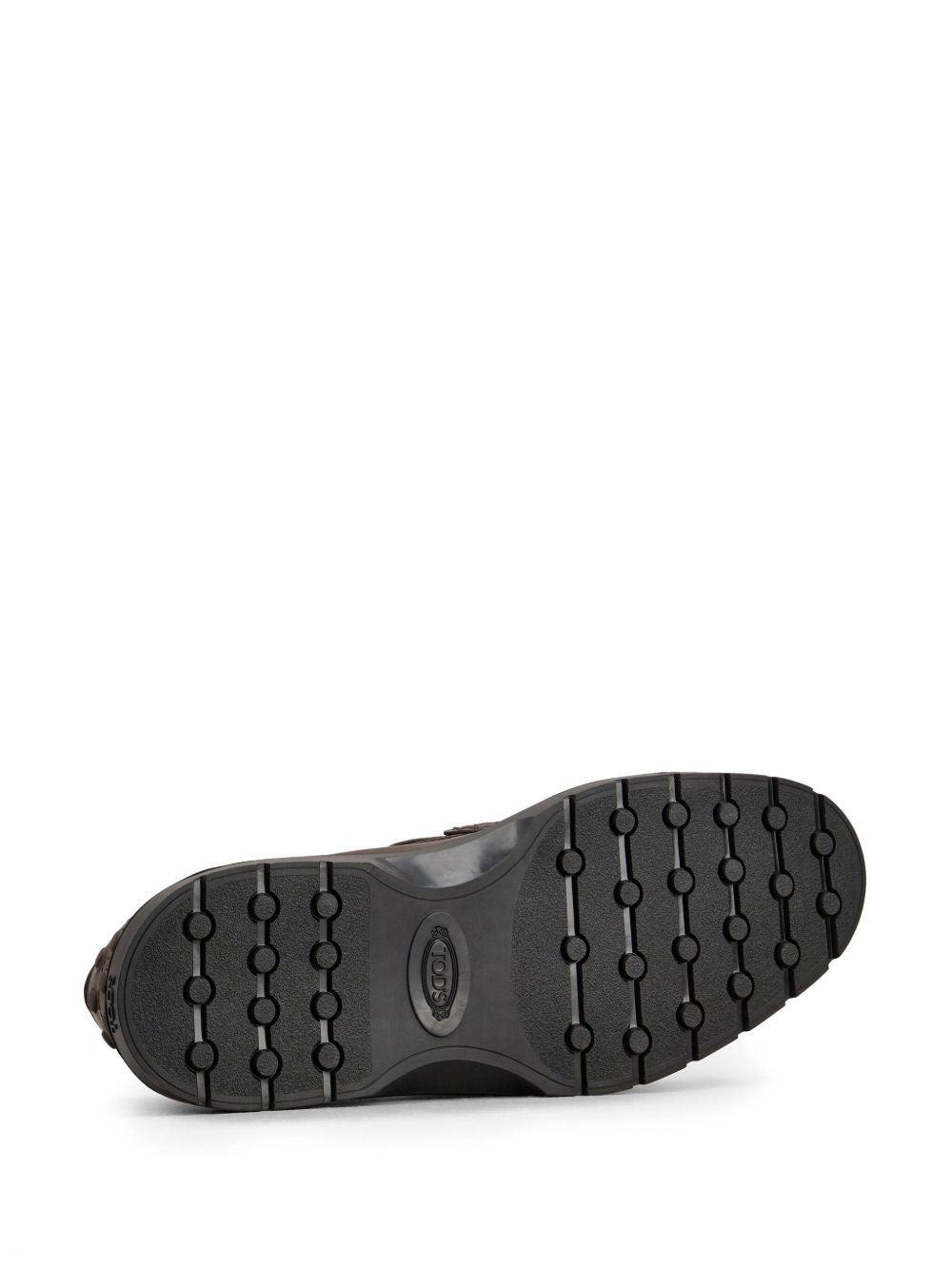 Mocassini con logo goffrato in marrone Tod's - uomo 