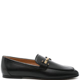 Mocassini in pelle con barra metallica in nero Tod's - donna 