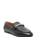 Mocassini in pelle con barra metallica in nero Tod's - donna 