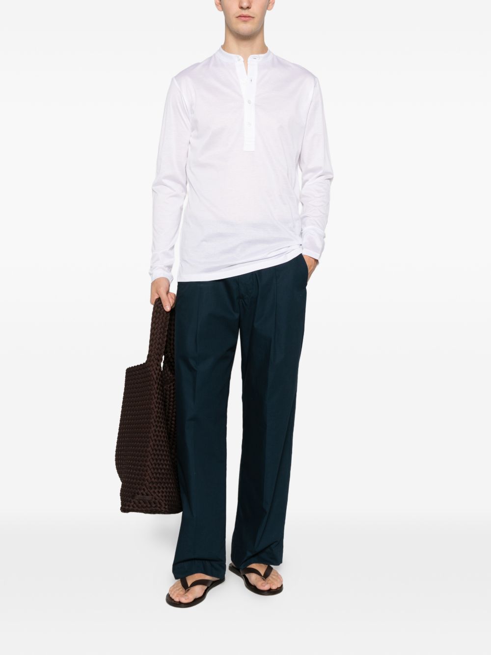 T-shirt a maniche lunghe in bianco Tokyo luxury brand - uomo 
