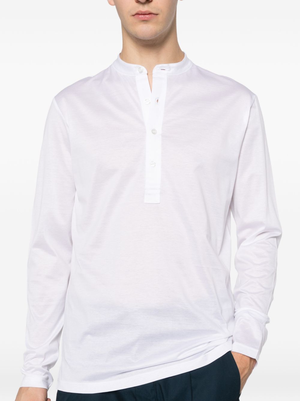 T-shirt a maniche lunghe in bianco Tokyo luxury brand - uomo 