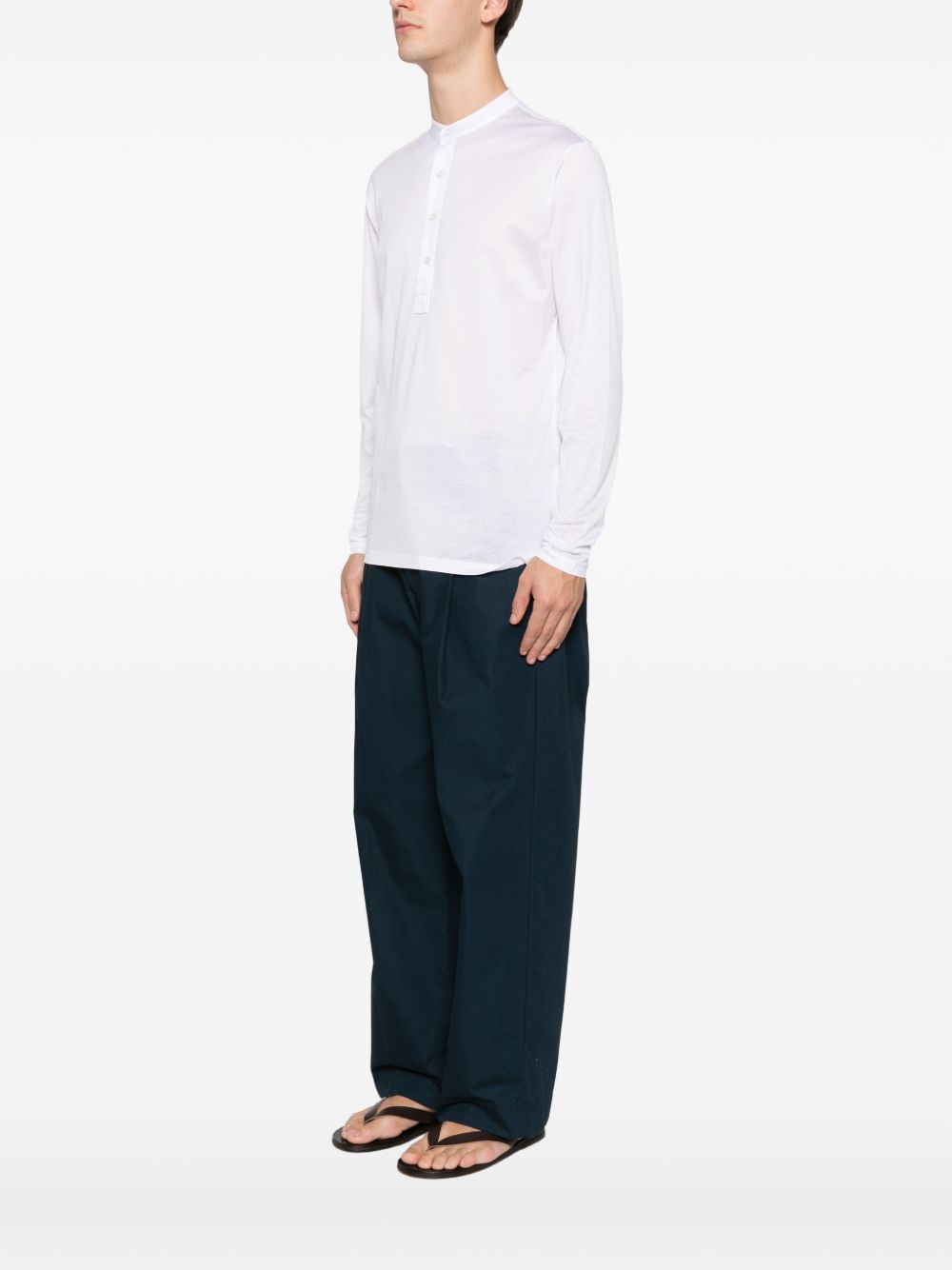 T-shirt a maniche lunghe in bianco Tokyo luxury brand - uomo 