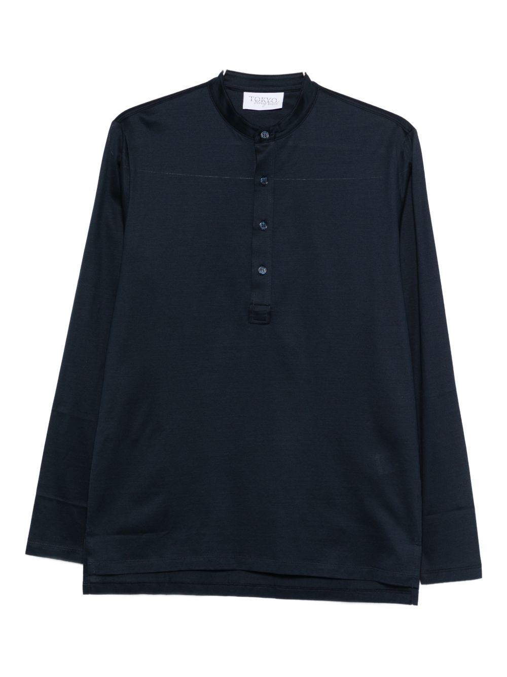 T-shirt a maniche lunghe in blu Tokyo luxury brand - uomo 