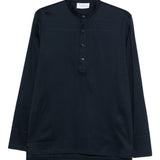 T-shirt a maniche lunghe in blu Tokyo luxury brand - uomo 
