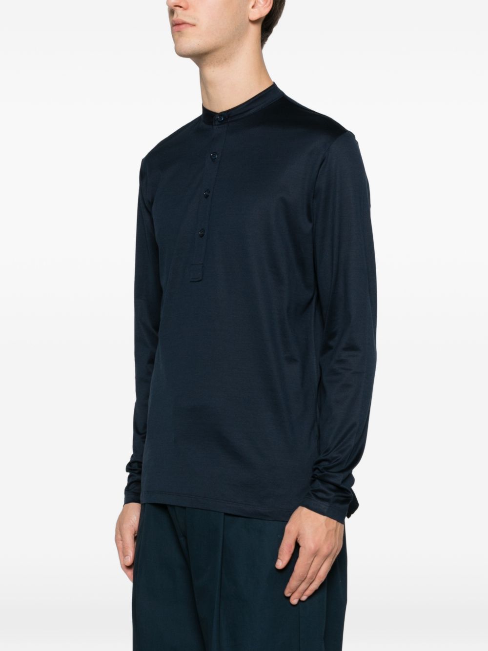 T-shirt a maniche lunghe in blu Tokyo luxury brand - uomo 