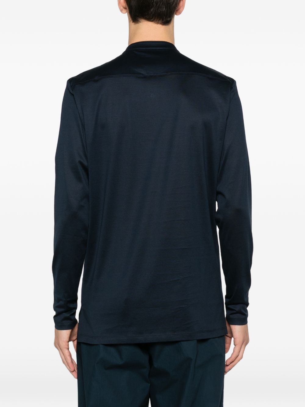 T-shirt a maniche lunghe in blu Tokyo luxury brand - uomo 