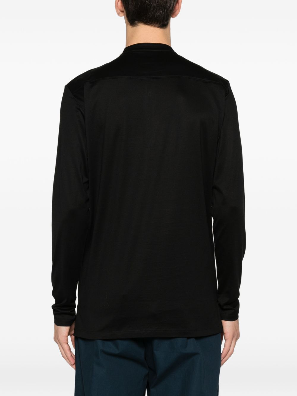 T-shirt a maniche lunghe in nero Tokyo luxury brand - uomo 