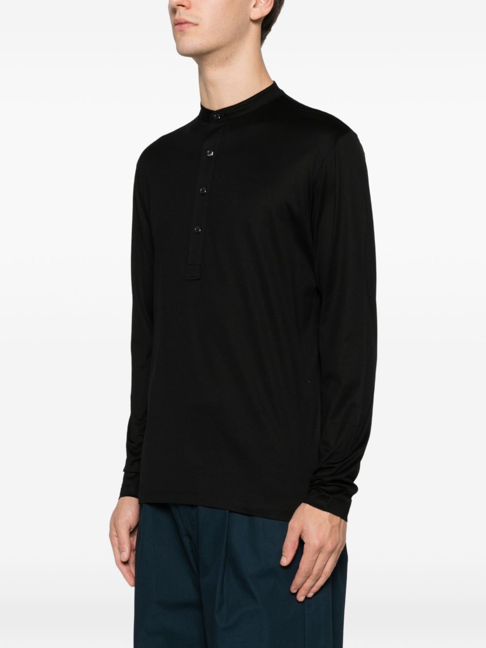 T-shirt a maniche lunghe in nero Tokyo luxury brand - uomo 