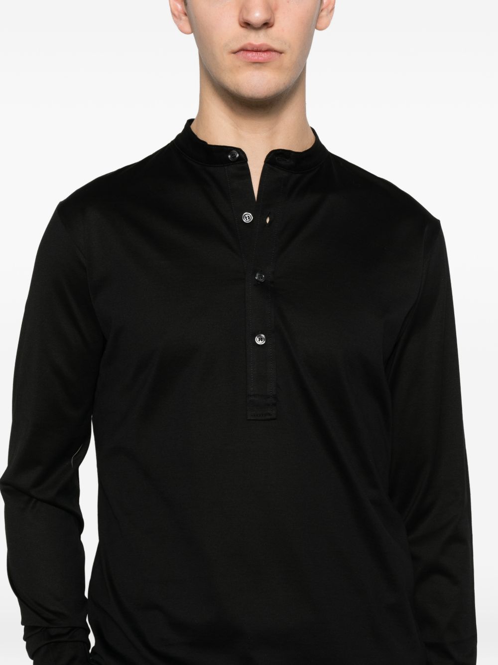 T-shirt a maniche lunghe in nero Tokyo luxury brand - uomo 