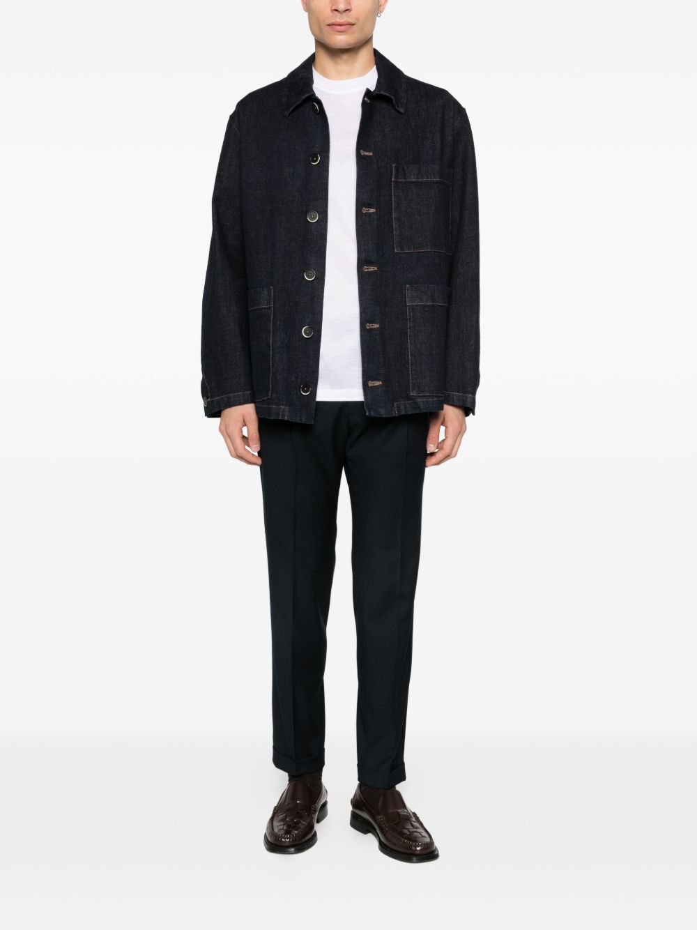 T-shirt a maniche corte in blu Tokyo luxury brand - uomo 