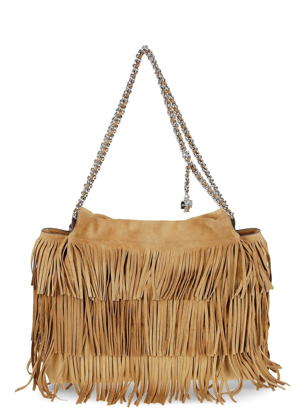 Borsa felming con frange in beige Tory burch - donna 