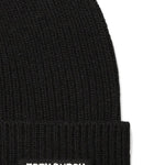 Berretto a coste con logo in nero Tory Burch - donna 