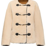 Giacca in shearling in bianco Toteme - donna 