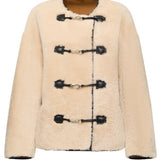 Giacca in shearling in bianco Toteme - donna 