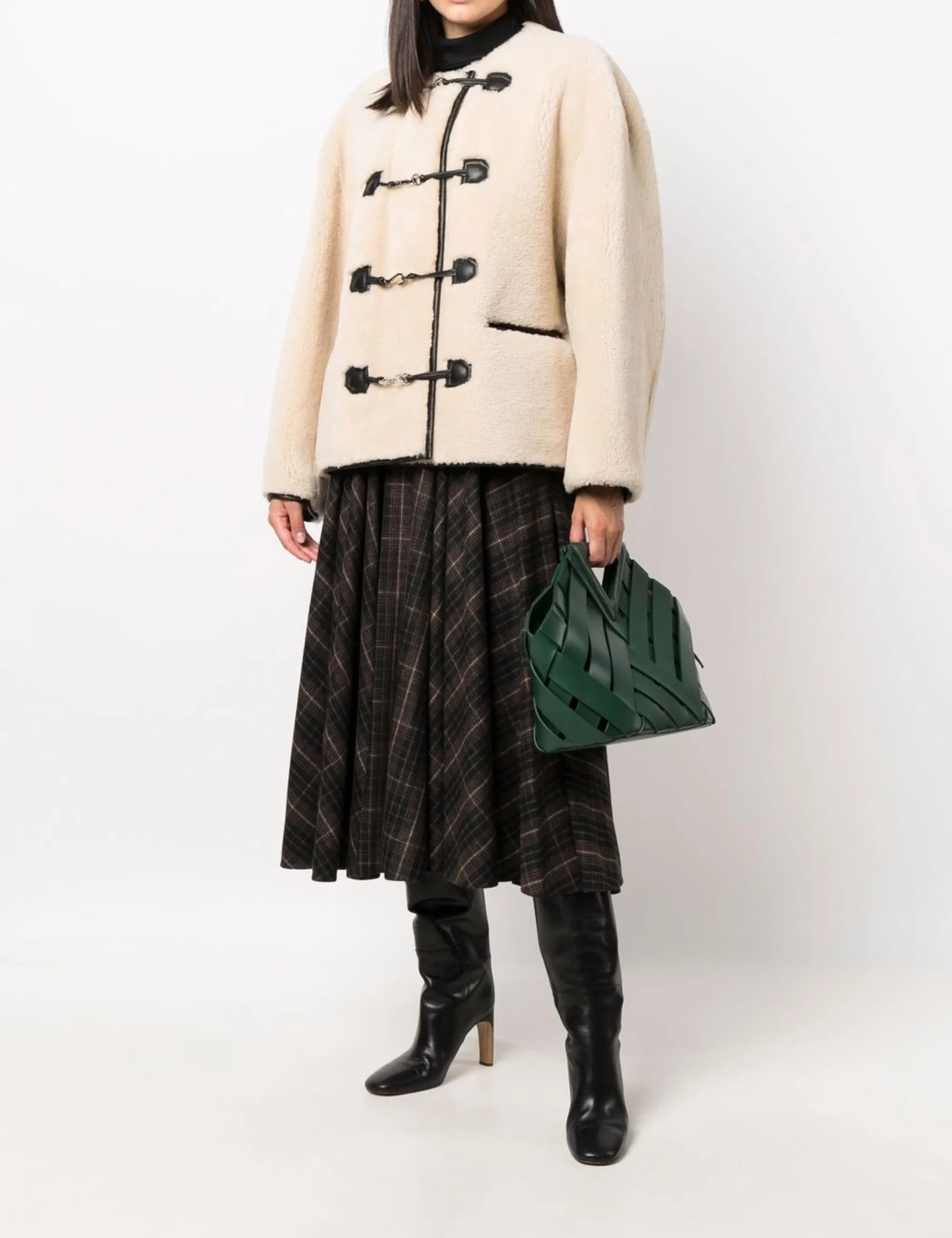 Giacca in shearling in bianco Toteme - donna 