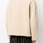 Giacca in shearling in bianco Toteme - donna 