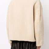 Giacca in shearling in bianco Toteme - donna 