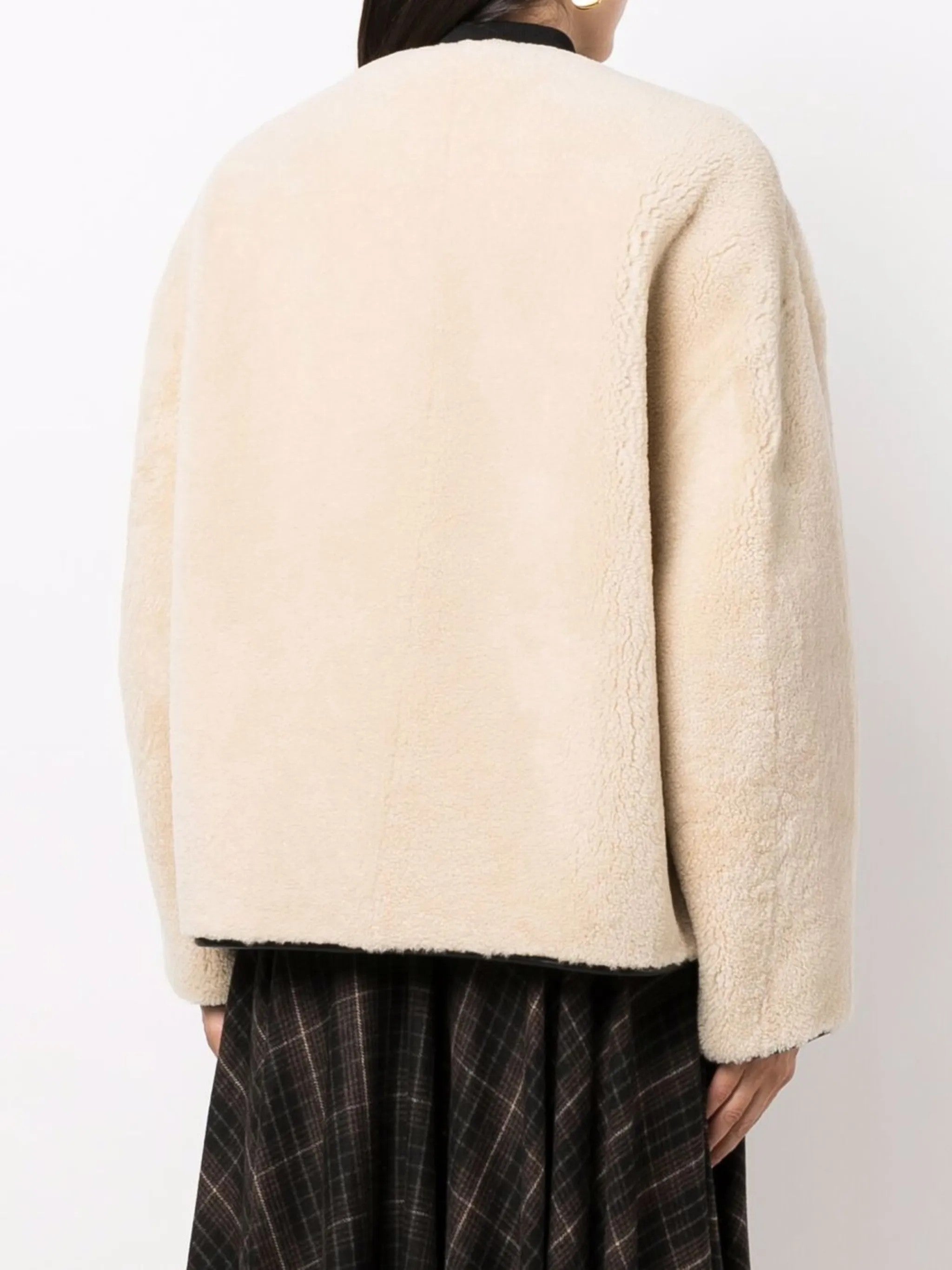 Giacca in shearling in bianco Toteme - donna 