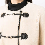 Giacca in shearling in bianco Toteme - donna 
