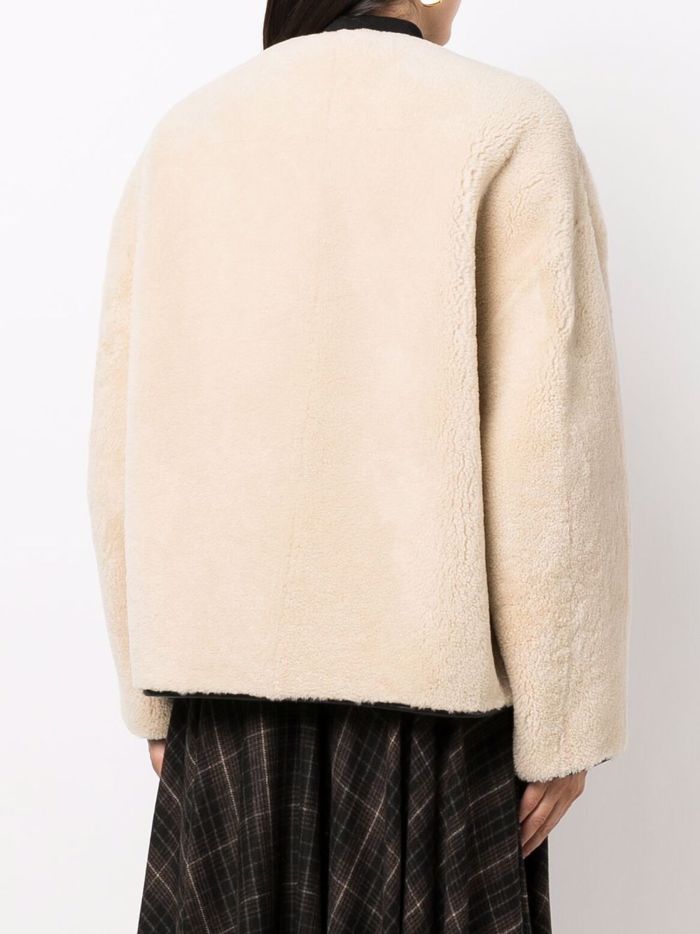 Giacca in shearling in bianco Toteme - donna 