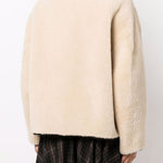 Giacca in shearling in bianco Toteme - donna 