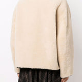 Giacca in shearling in bianco Toteme - donna 
