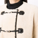 Giacca in shearling in bianco Toteme - donna 
