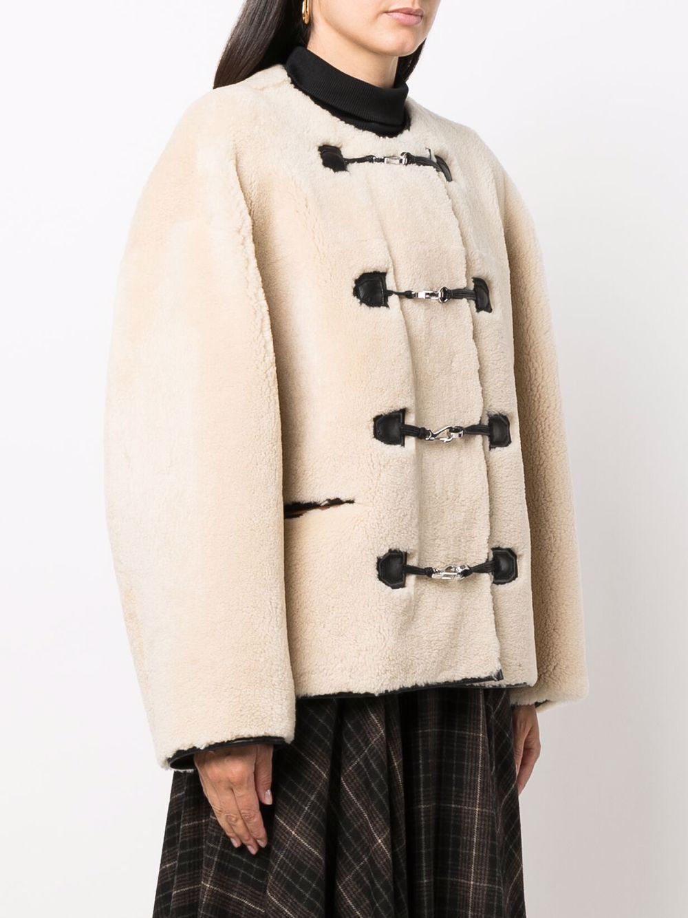 Giacca in shearling in bianco Toteme - donna 