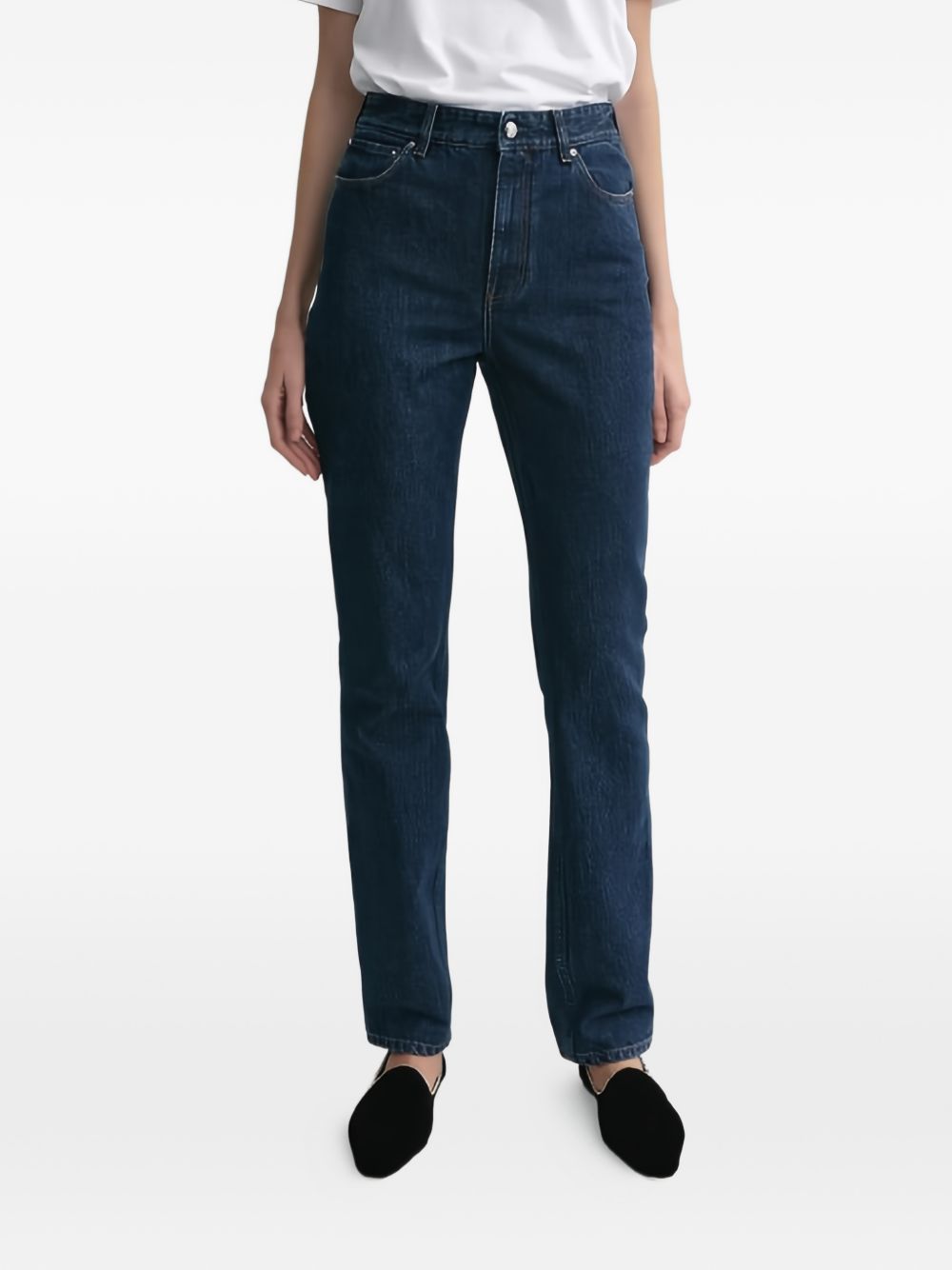 Jeans slim-fi a vita alta in blu Toteme - donna 