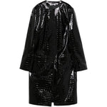 Cappotto in pelle effetto coccodrillo in nero Toteme - donna 
