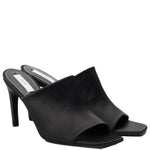 Mules in raso in nero Toteme - donna 