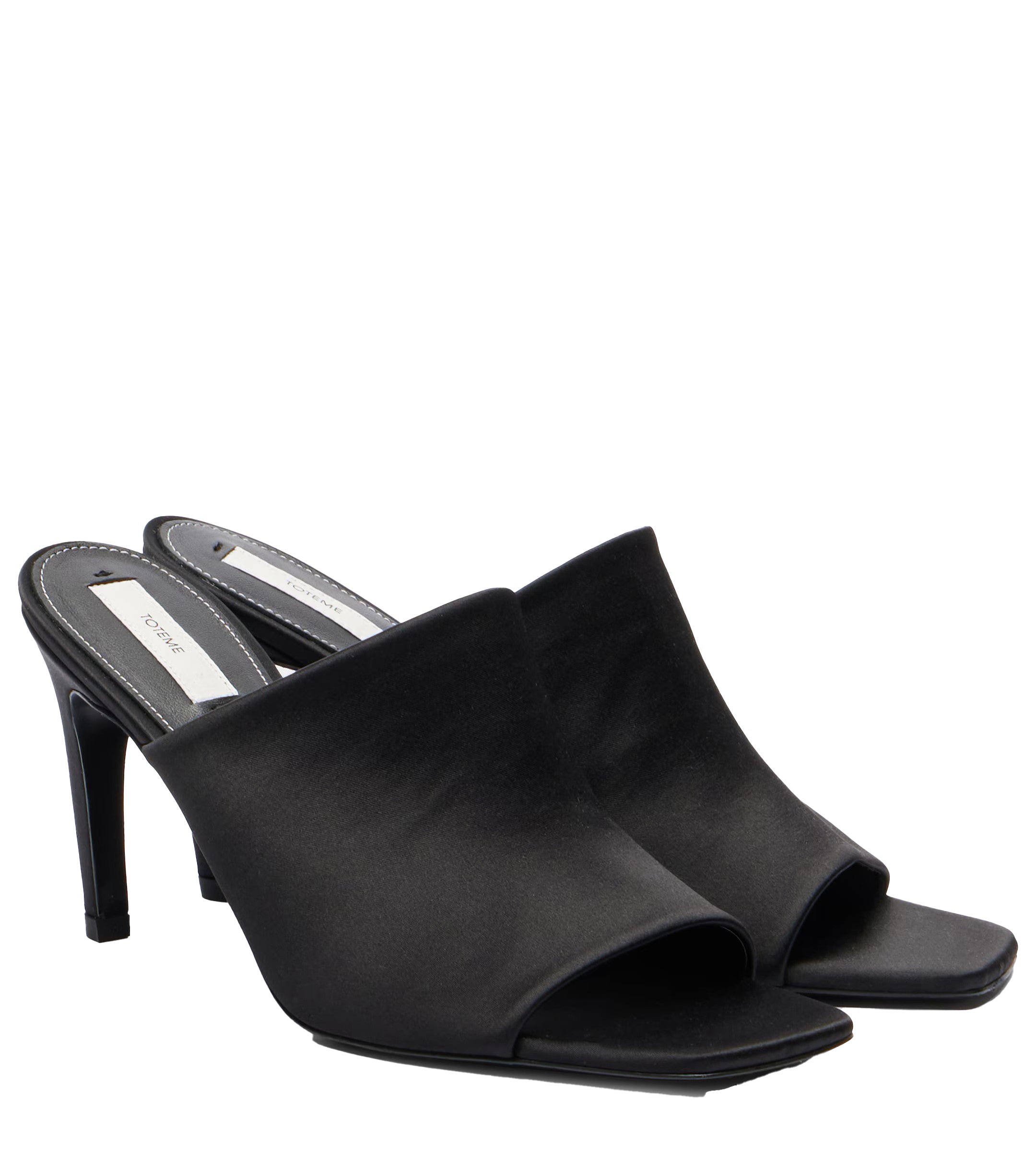 Mules in raso in nero Toteme - donna 