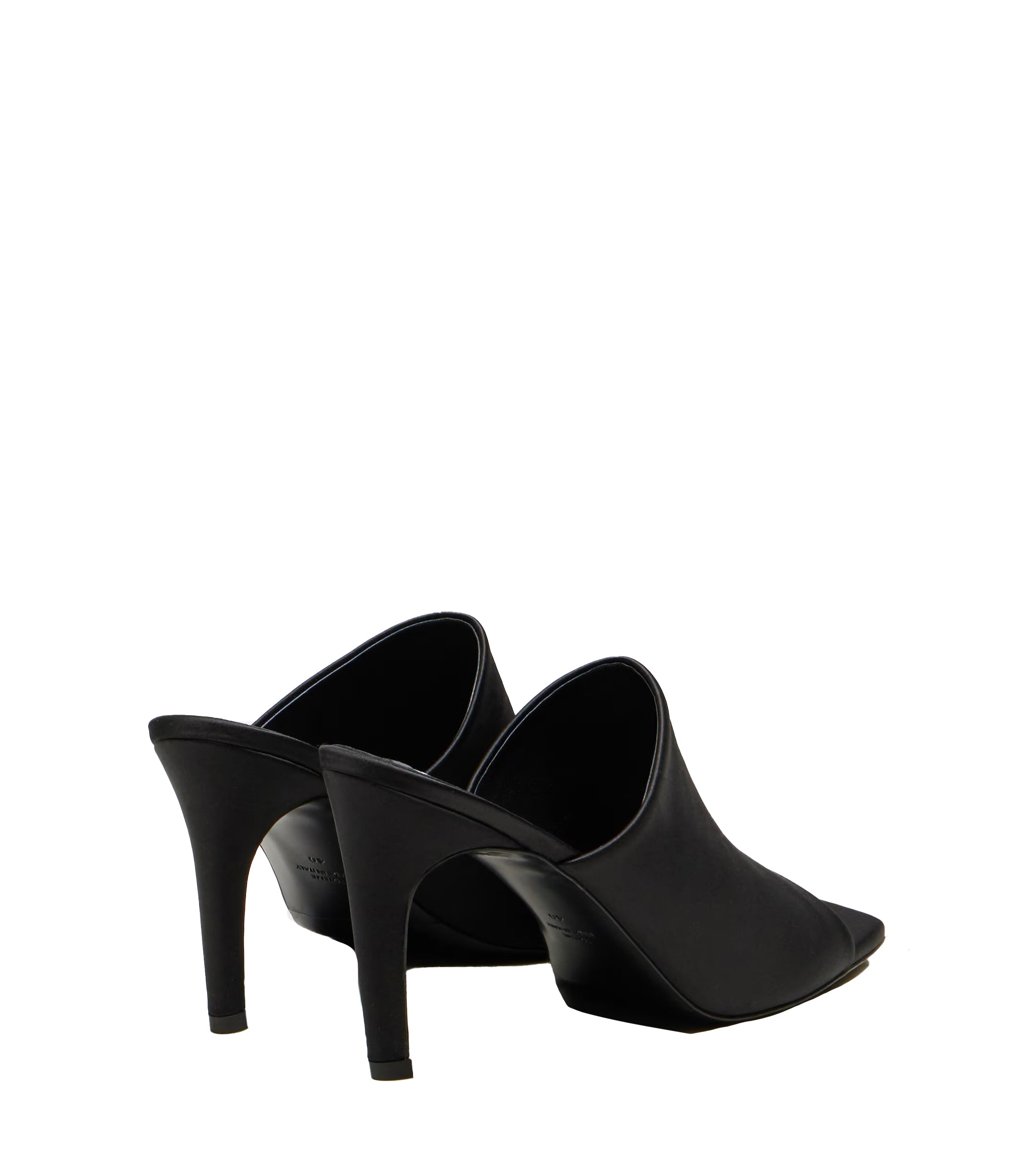 Mules in raso in nero Toteme - donna 