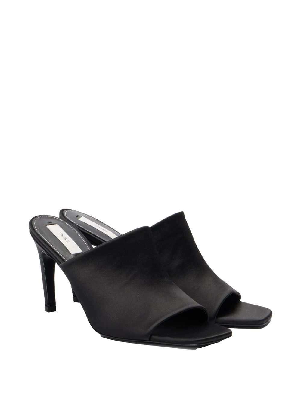 Mules in raso in nero Toteme - donna 