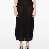 Gonna lunga in maglia in nero Toteme - donna 