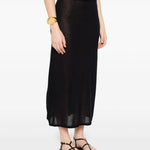 Gonna lunga in maglia in nero Toteme - donna 