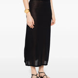 Gonna lunga in maglia in nero Toteme - donna 