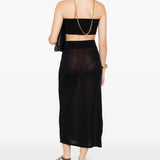Gonna lunga in maglia in nero Toteme - donna 
