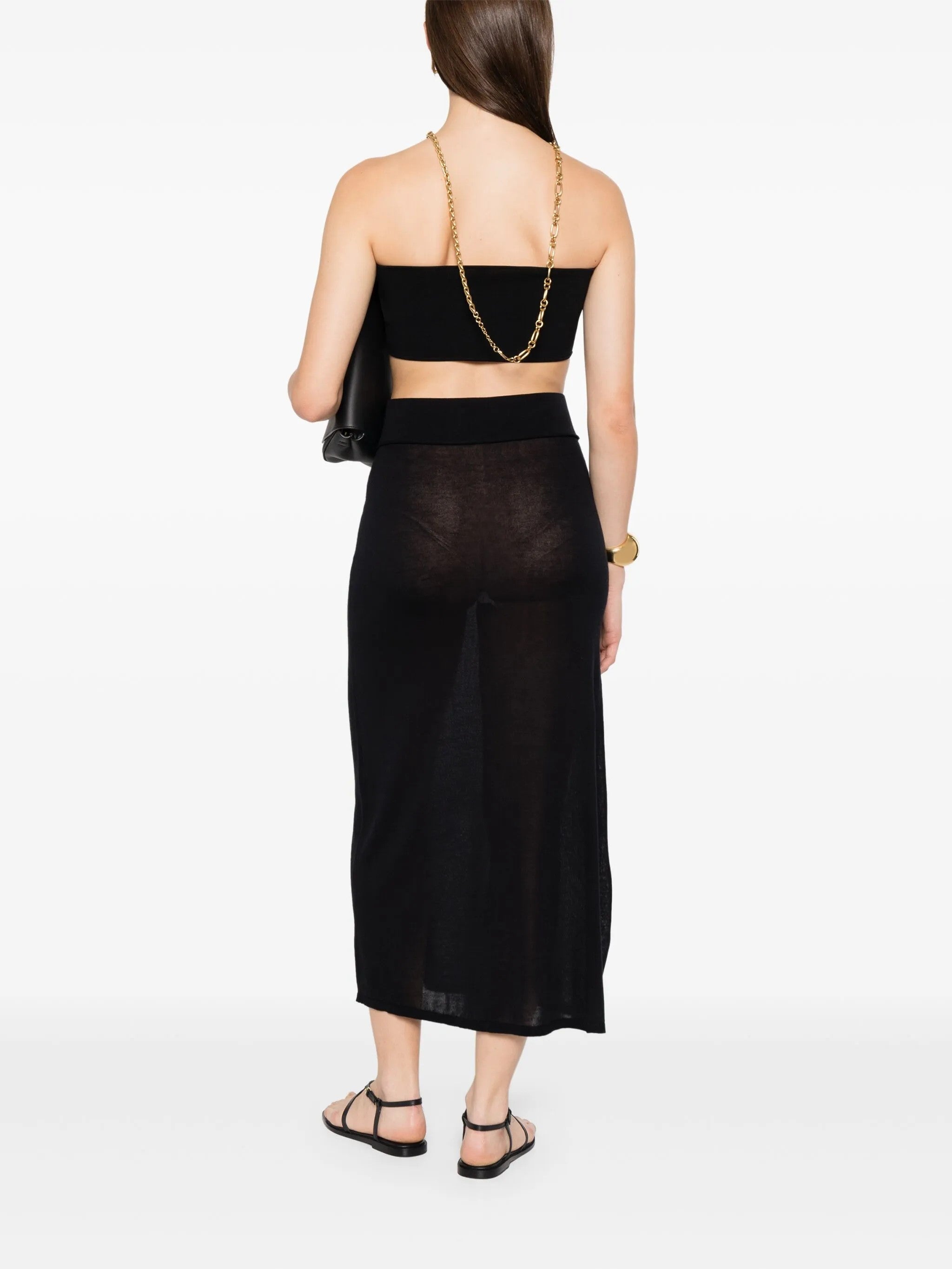 Gonna lunga in maglia in nero Toteme - donna 