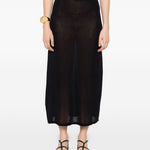 Gonna lunga in maglia in nero Toteme - donna 
