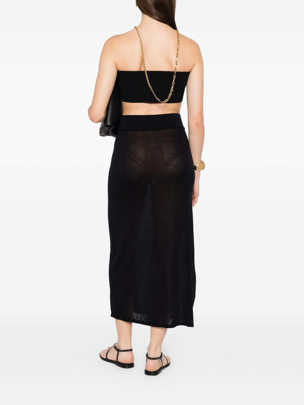 Gonna lunga in maglia in nero Toteme - donna 