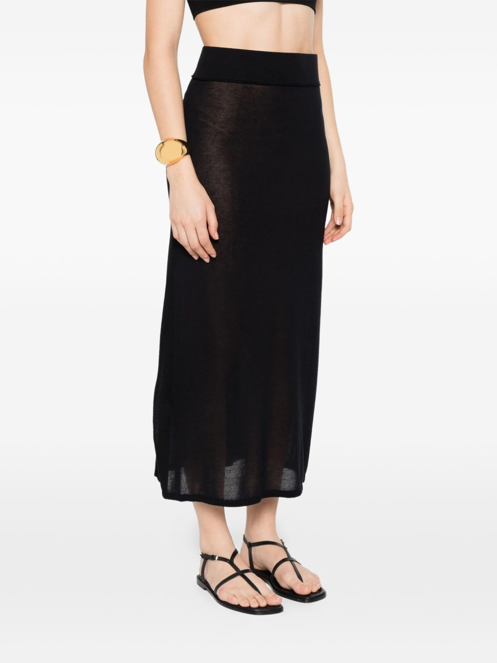 Gonna lunga in maglia in nero Toteme - donna 