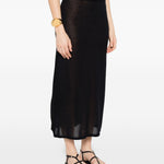 Gonna lunga in maglia in nero Toteme - donna 