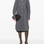 Chemisier con motivo a righe in bianco e nero Toteme - donna 