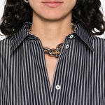 Chemisier con motivo a righe in bianco e nero Toteme - donna 