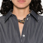 Chemisier con motivo a righe in bianco e nero Toteme - donna 