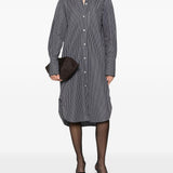 Chemisier con motivo a righe in bianco e nero Toteme - donna 