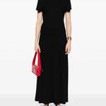 Abito lungo con pieghe in nero Toteme - donna 